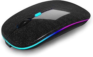 AIKOKOK Wireless Bluetooth Mouse, Rechargeable, Dual Mode Bluetooth 5.2 & 2.4G USB, LED Lights, Slim, Silent, Portable Com... Price In India