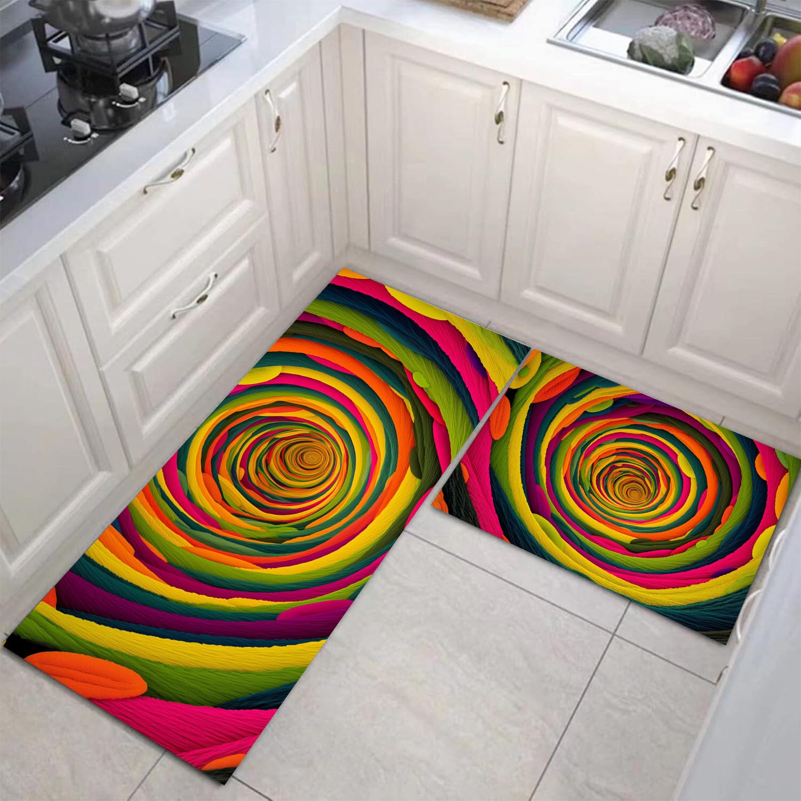 Tapis de sol anti-fatigue de cuisine et buanderie lavable pour soulager le dos