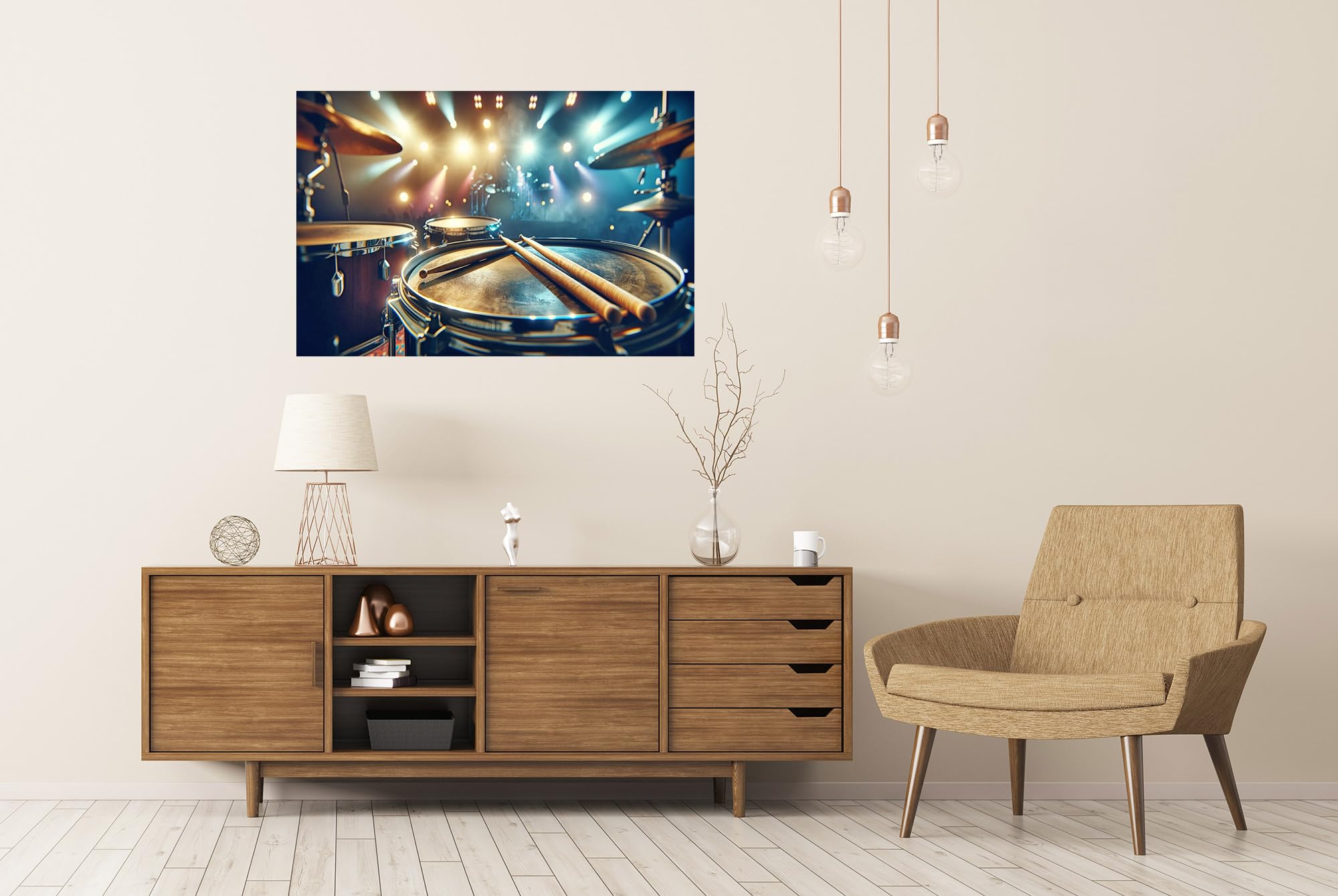 islandburner Prime, poster a tamburo sotto i riflettori della scena dei concerti, 130 x 90 cm