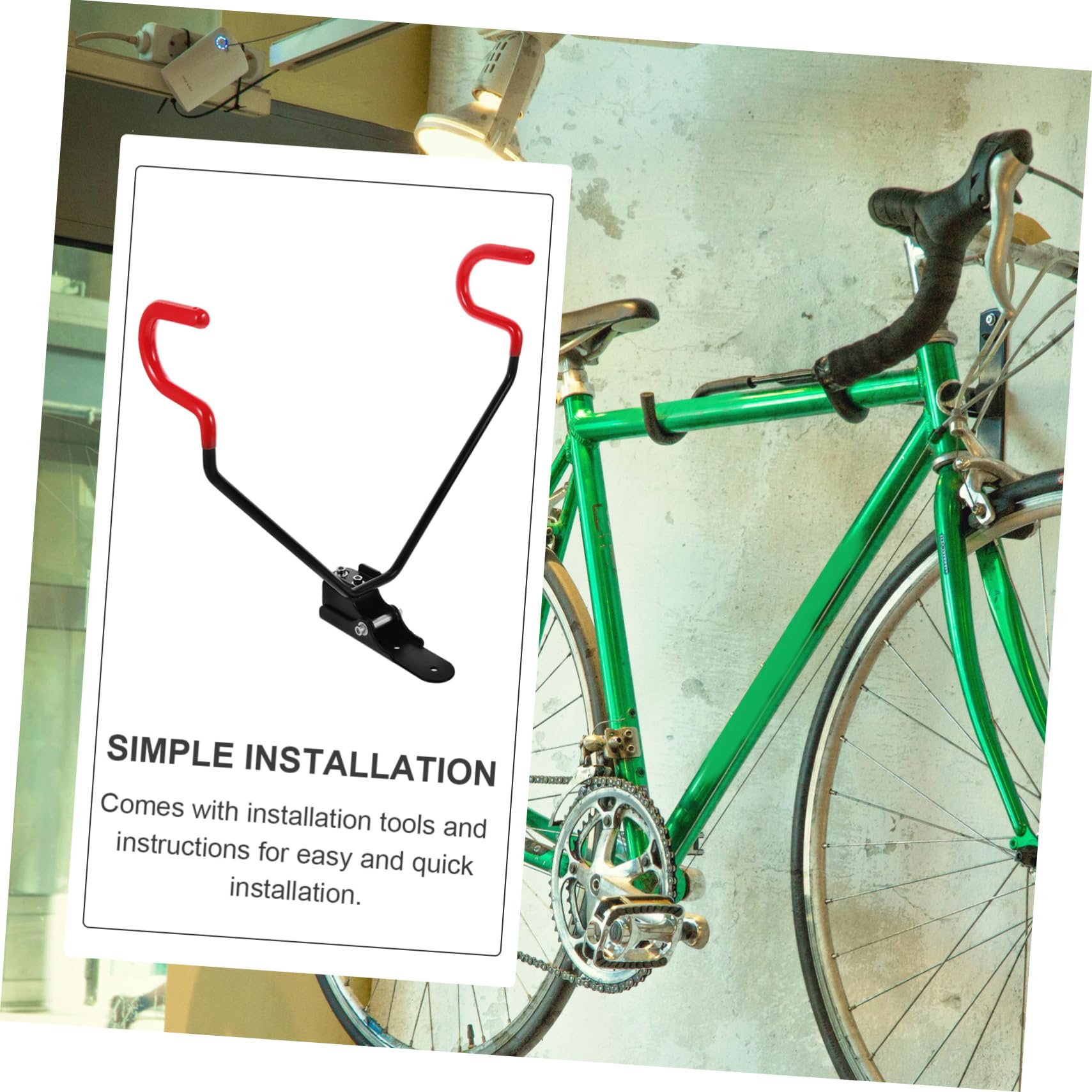 NUOBESTY Wandmontierter Fahrradaufbewahrungshaken Aus Manganstahl Stabiler Fahrradhalter Für Garage Und Innenbereich Platzsparender Wandhaken Für Fahrräder Für Radliebhaber Und Praktische Nutzung