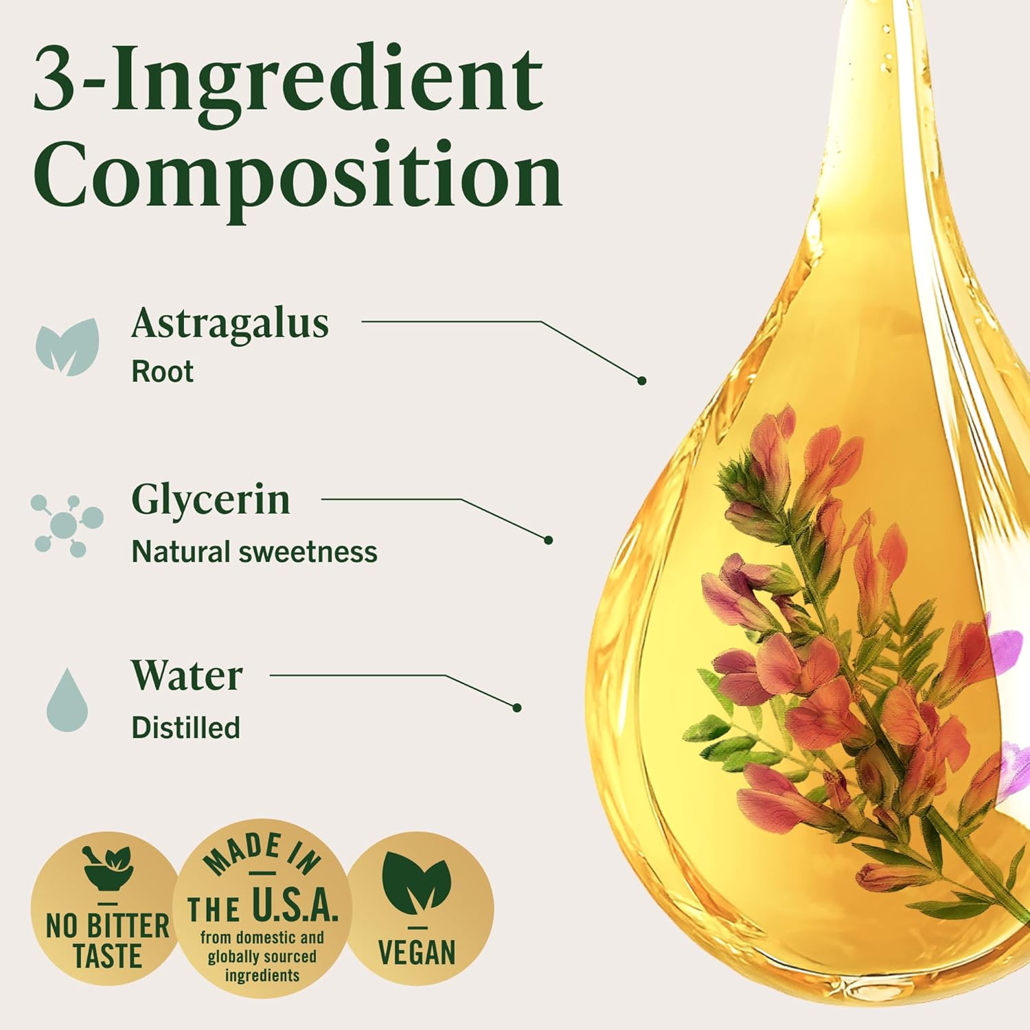 HERBAMAMA Astragalus Drops - Vegan Immune Support with Astragalus Root Extract Tincture - Non-GMO, Alcohol & Sugar-Free Liquid Supplement, 28-Day Supply - Image 4