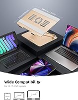 Vista 4 de Lamicall - Soporte ajustable para laptop, portátil, soporte elevador para laptop, soporte de aluminio para escritorio plegable, soporte ergonómico