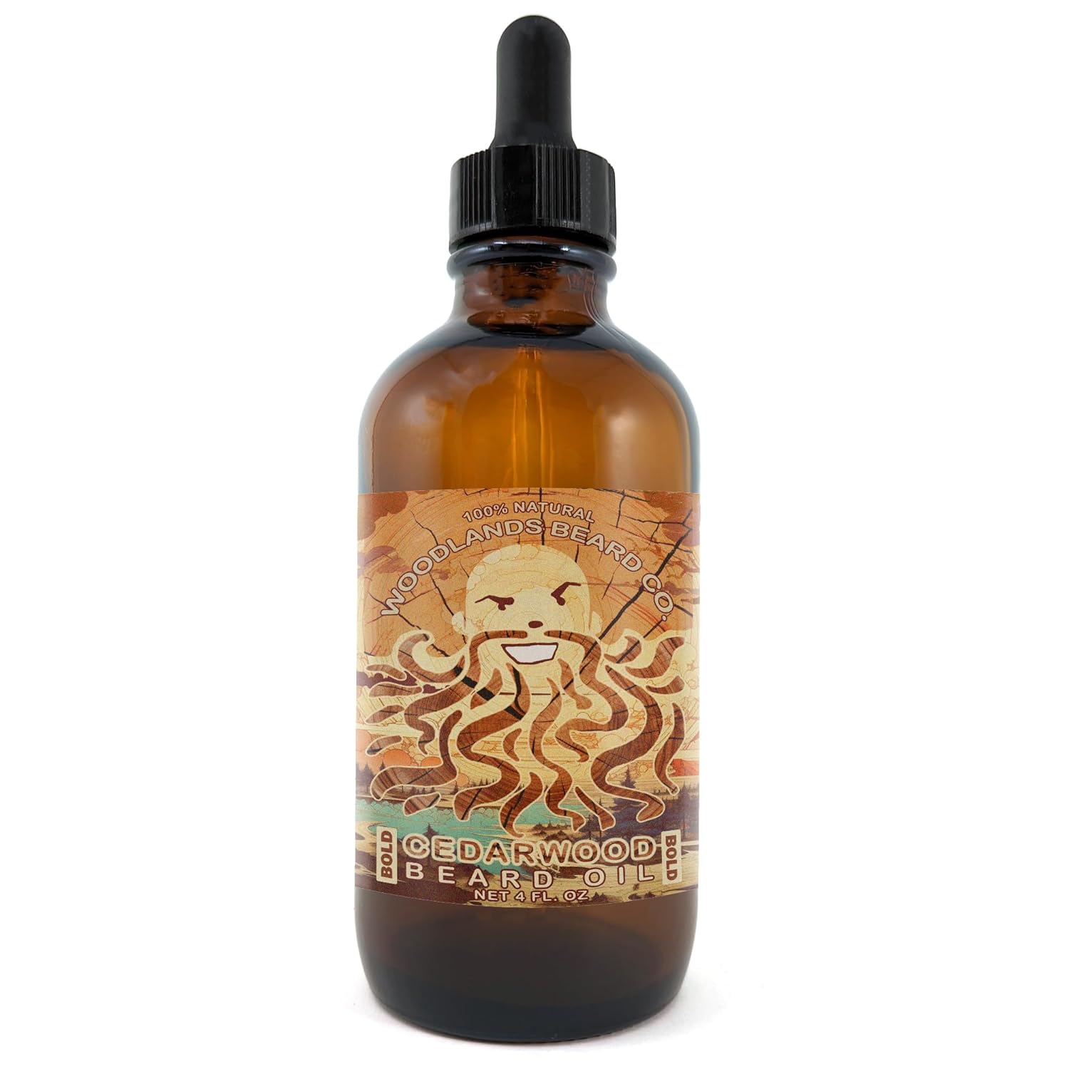 Cedarwood Beard Oil – A Potent Bold Cedar Scent (4 oz.)