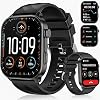 Smart Watch para Hombre, GPS, Reloj Fitness HD 2.01" Negro | Recibe/Haz Llamadas, para Android y iPhone, Monitor de Ritmo Cardíaco/Sueño/Deportes, 110 Modos Deportivos, Resistente al Agua 1 ATM 1