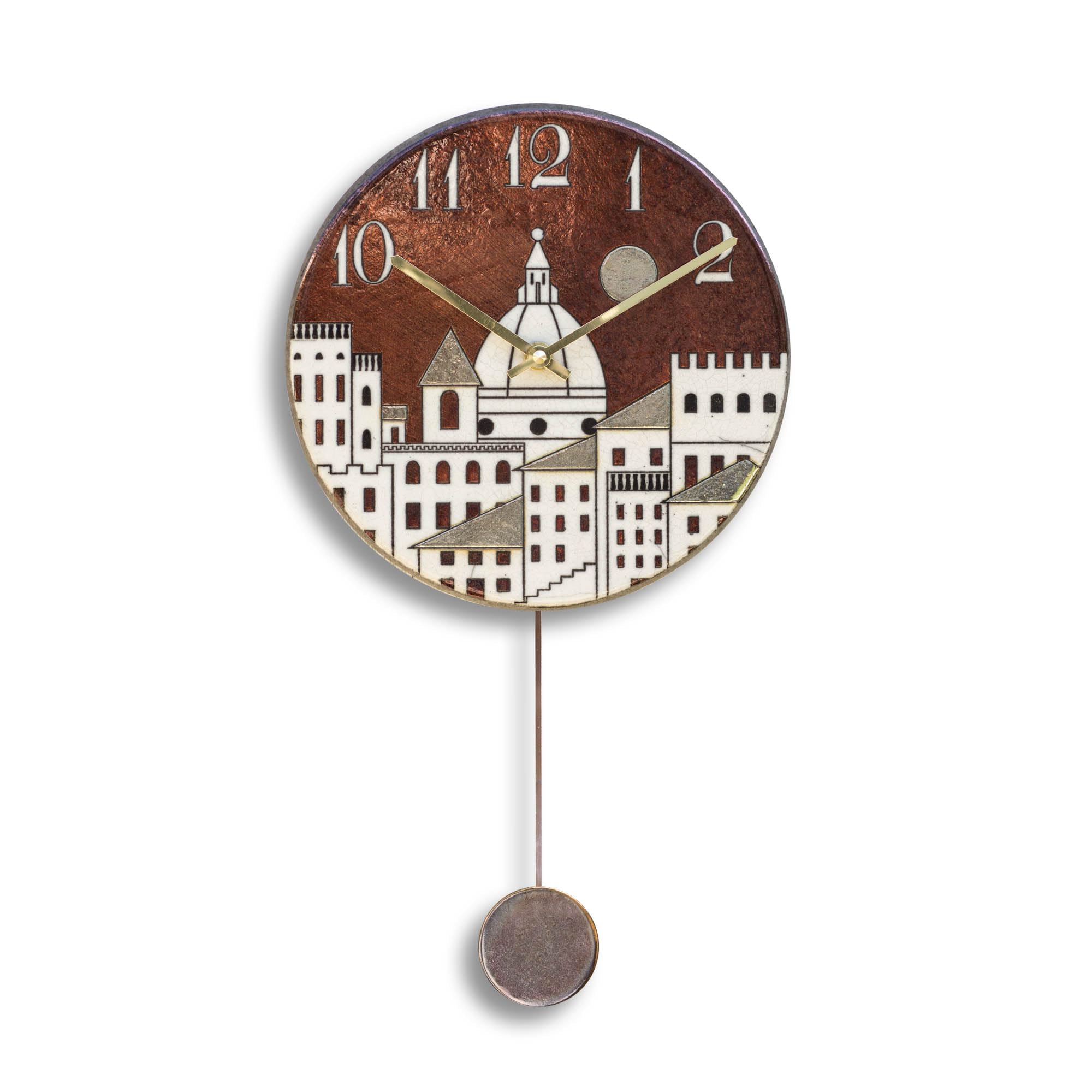 Horloge murale en céramique Raku silencieuse pour chasser la monotonie