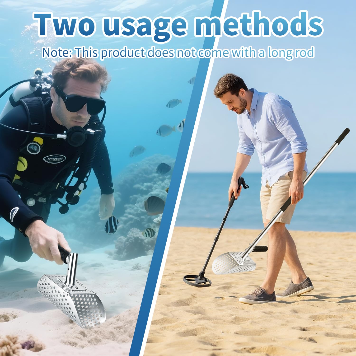 Pelle à Sable pour Détection de Métaux en Acier Inoxydable, Poignée Antidérapante, Outil Indispensable pour la Chasse au Trésor et la Détection