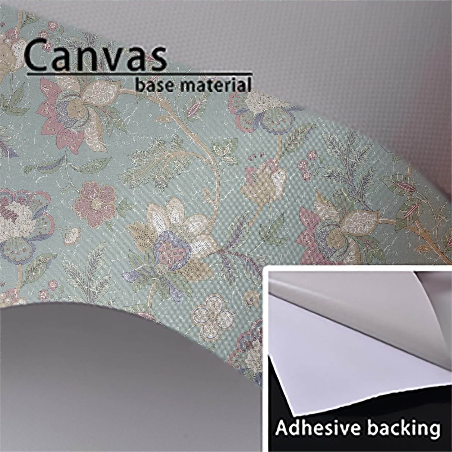 vintage floral peel and stick wallpaper, sage green, self-adhesive,removable wallpaper wall stickers for home bedroom cabinets thicken,17.3 x 118 inches 17.3" x 118"