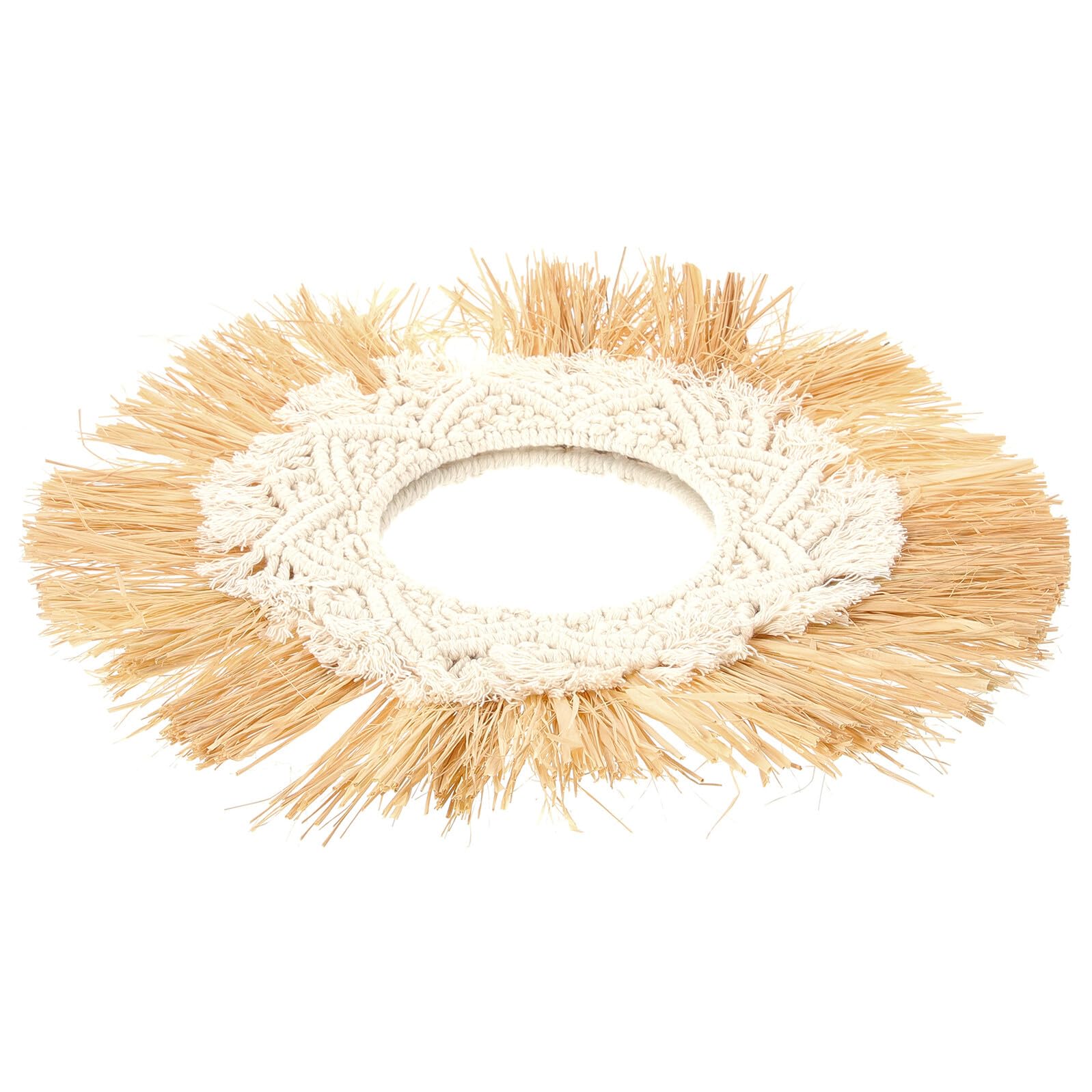 Miroir tressé en coton BESPORTBLE déco murale fait main style rustique unique