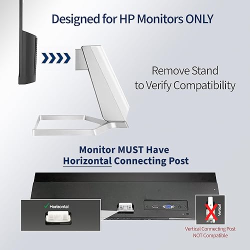 Miniatura 4 de VIVO Adaptador VESA de conexión rápida diseñado para monitores HP 27er, 27es, 27ea, 25es, 24ea, 24es, 23er, 23es, 22er, 22es, 22f, 23f, 24f, 25f,