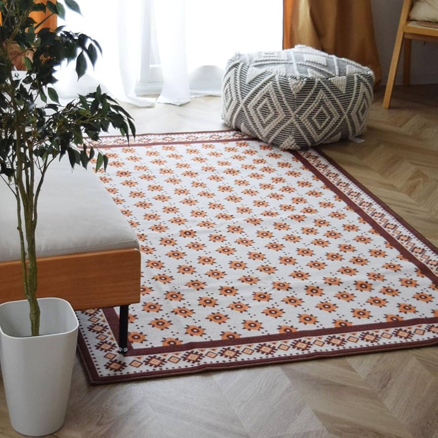 Amazon | TOCO LIFE おしゃれで洗えるラグマット カーペット レトロ Amazon | TOCO LIFE おしゃれで洗えるラグマット カーペット レトロ