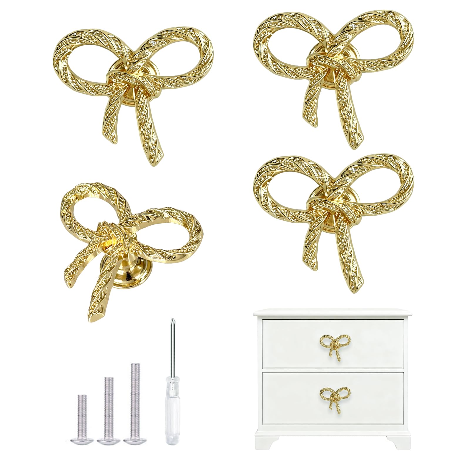 green emerald velvet dress Redeam Gold Cabinet Knobs, Brushed Bow Drawer Pulls, Gold Knobs for Dresser  Drawer Cupboard Furniture Closet Wardrobe Door Knobs Handles (Bow Shape(2)-  4 Pack)