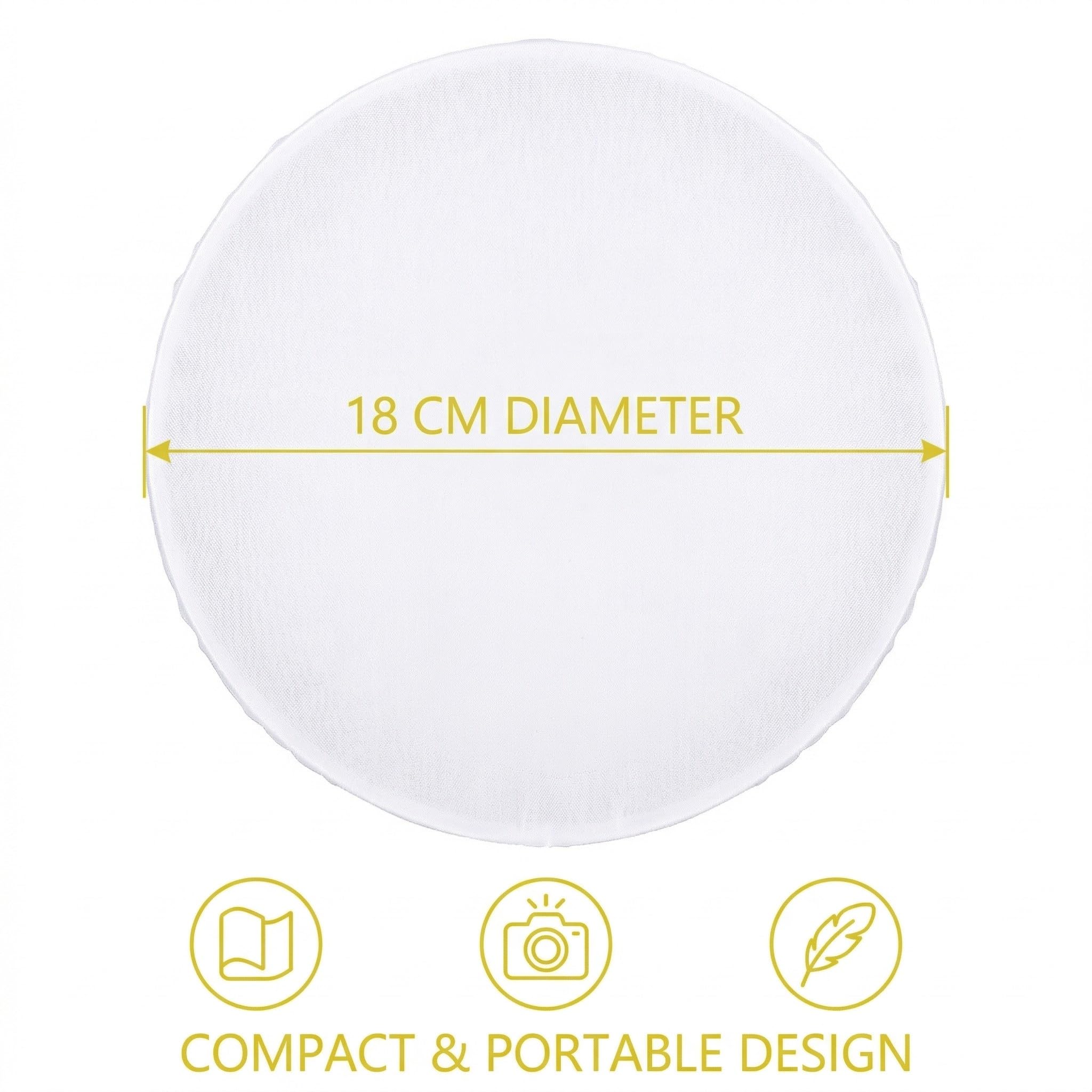 2 Stück Led Diffusor 18Cm Softbox Diffusor Schirm Reflektor Für Studioblitz Lichtzelt Videoaufnahmen Weiß Gelb Stoff