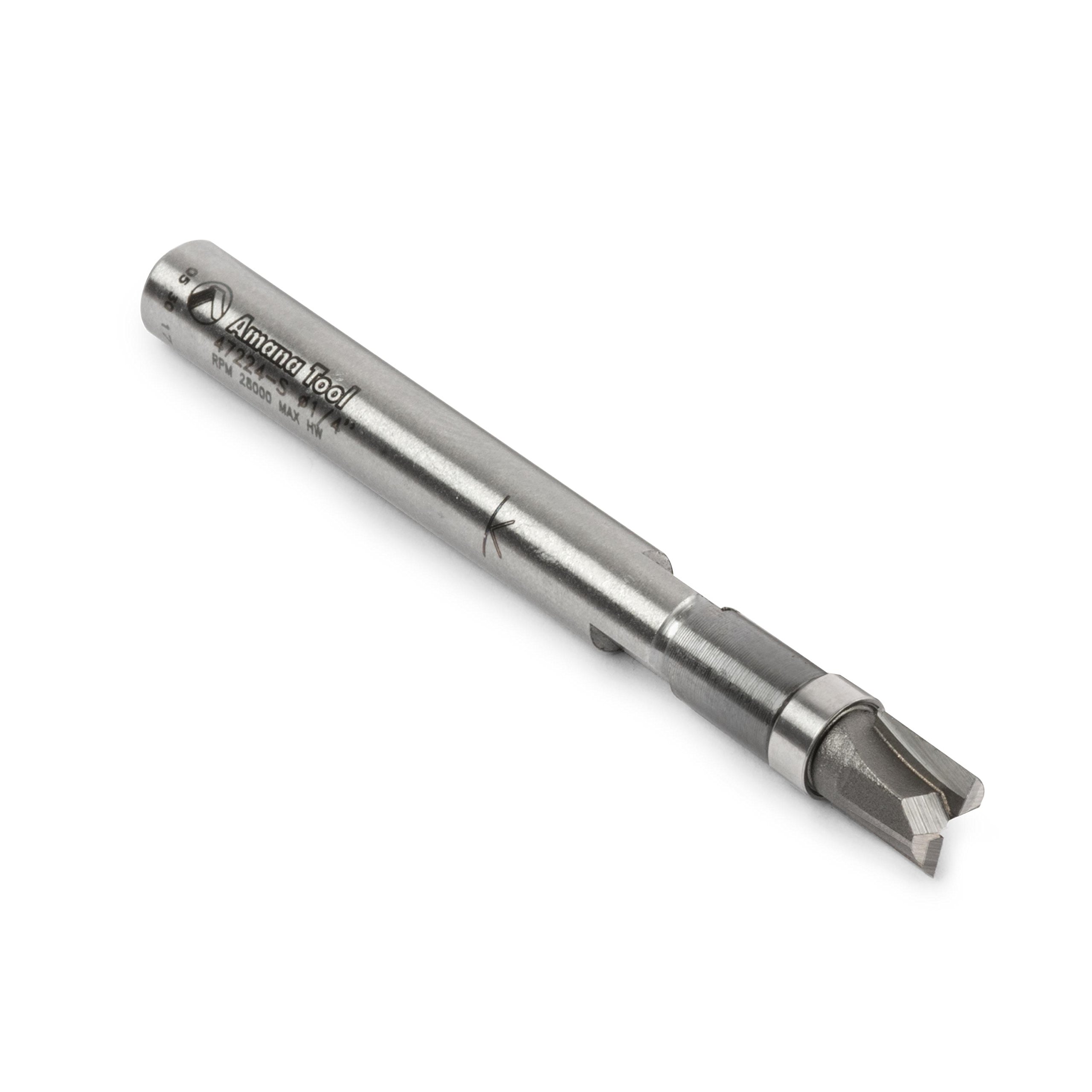 Amana Tool - 47224-S Miniature Flush Trim Plunge Template 1/4 Dia x 1/4 Shank