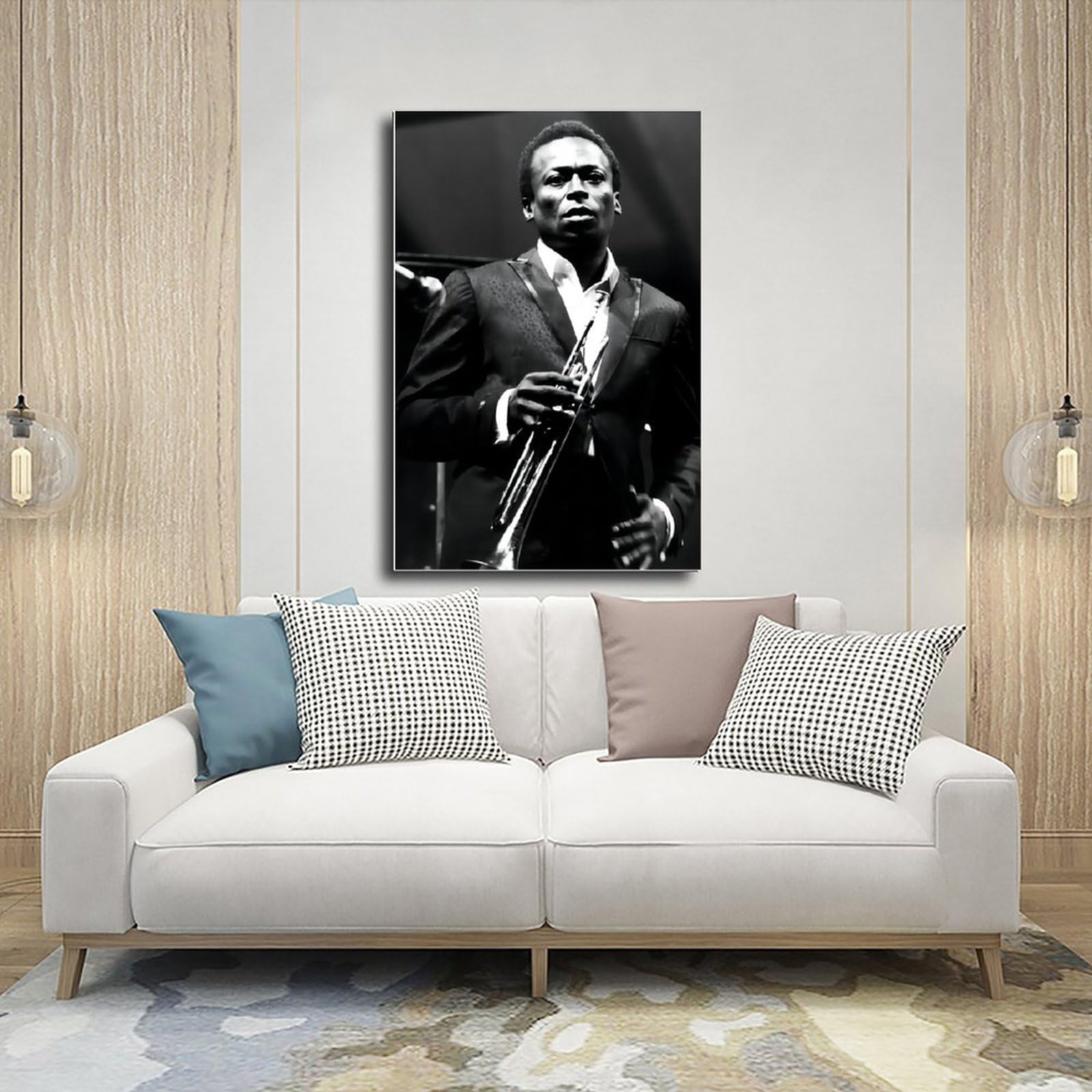 Poster musicale Miles Davis 1 (1) su tela, decorazione artistica da parete per soggiorno, camera da letto, decorazione senza cornice, 40 x 60 cm