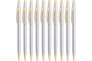 Set of 10 Cambond Silver and Gold Ballpoint Pens
