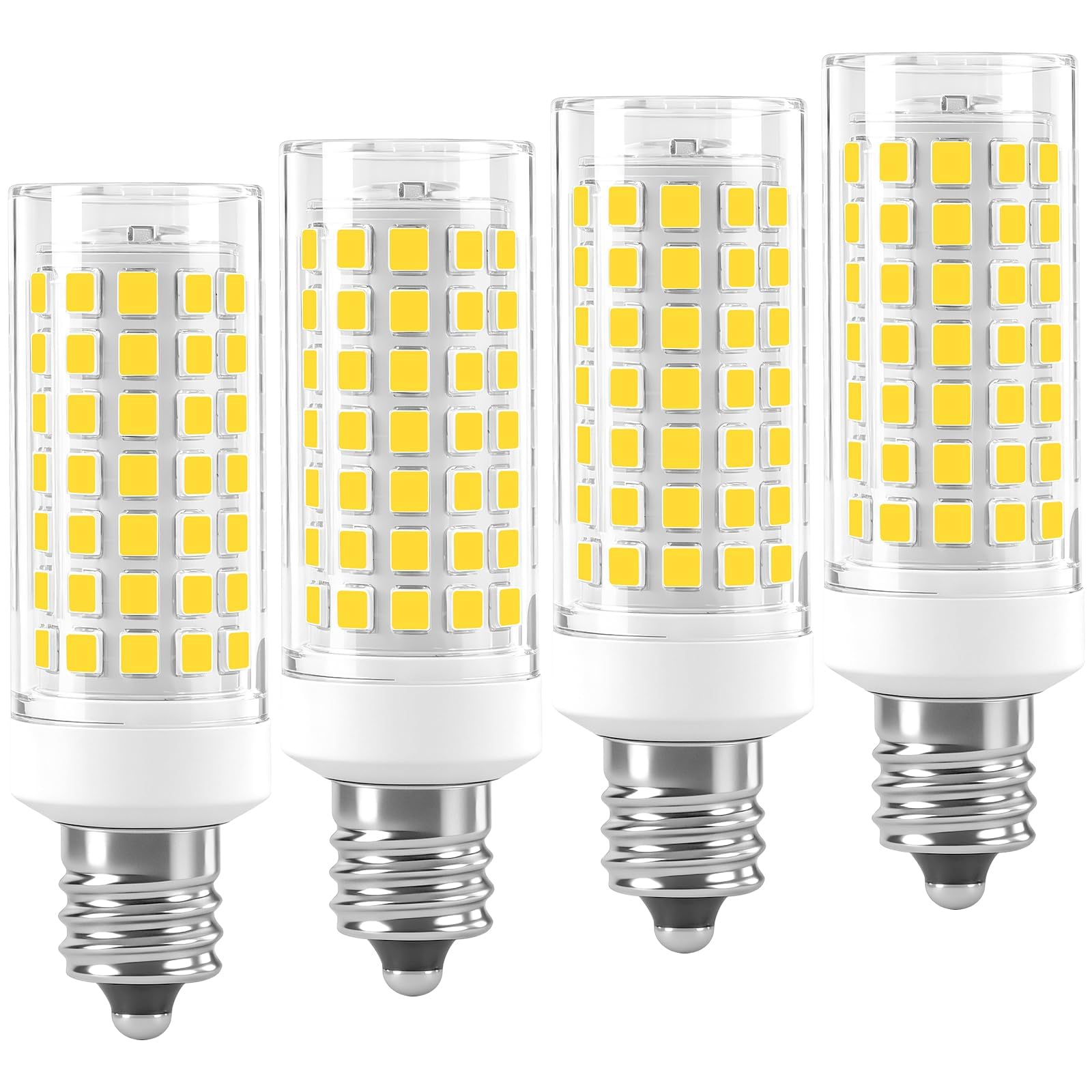 Bonping E12 LED Bulb 5W 500LM CRI 85+ Natural White 4000K T4 Candelabra Screw Non-Dimmable Light for Work Oven Sewing Desk Appliances 4 Pack