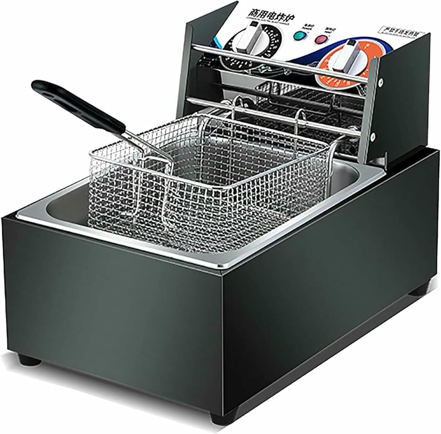 10L Commercial Electric Deep Fryer, Professional Countertop Induction Oil Fish Deep Fryer, Temperature Control Function for Commercial and Home Use~/