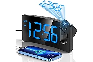 GOLOZA Projection Alarm Clock with Alexa with Clock Display