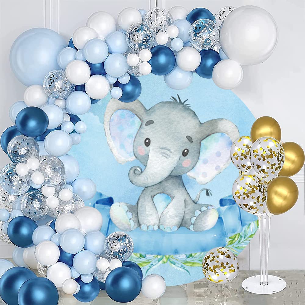 Runder Hintergrund Für Baby-Enthüllungsparty – Elefant Design, 220 Cm, Für Fotos & Deko