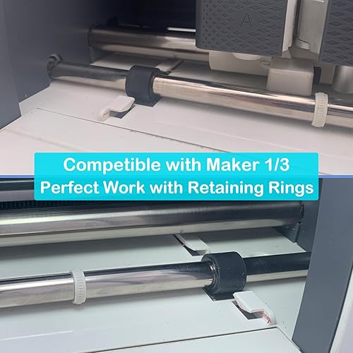 Miniatura 3 de Juego de repuesto de rodillos de goma, gomas guía de alfombrillas, anillos de retención para accesorios de reparación Cricut, kits de reparación