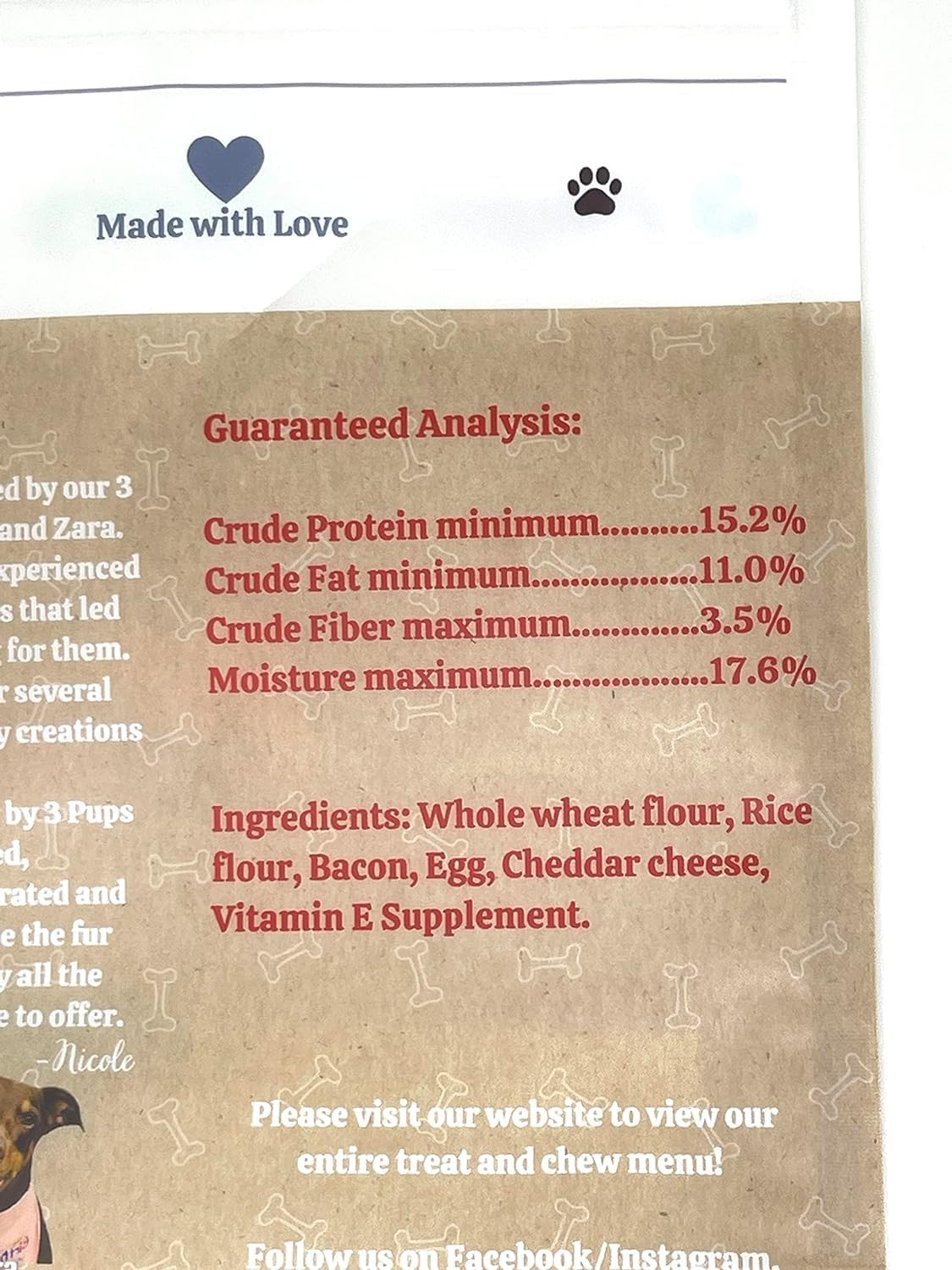 Gourmet Flavored Dog Biscuits: Vitamin E Supplement Infused, Healthy Dog Training Treats for Small, Medium & Large Dogs Pet Food - All Natural Homemade Treats (Bacon Cheddar) 6 Gourmet Flavored Dog Biscuits: Vitamin E Supplement Infused, Healthy Dog Training Treats for Small, Medium & Large Dogs Pet Food - All Natural Homemade Treats (Bacon Cheddar)