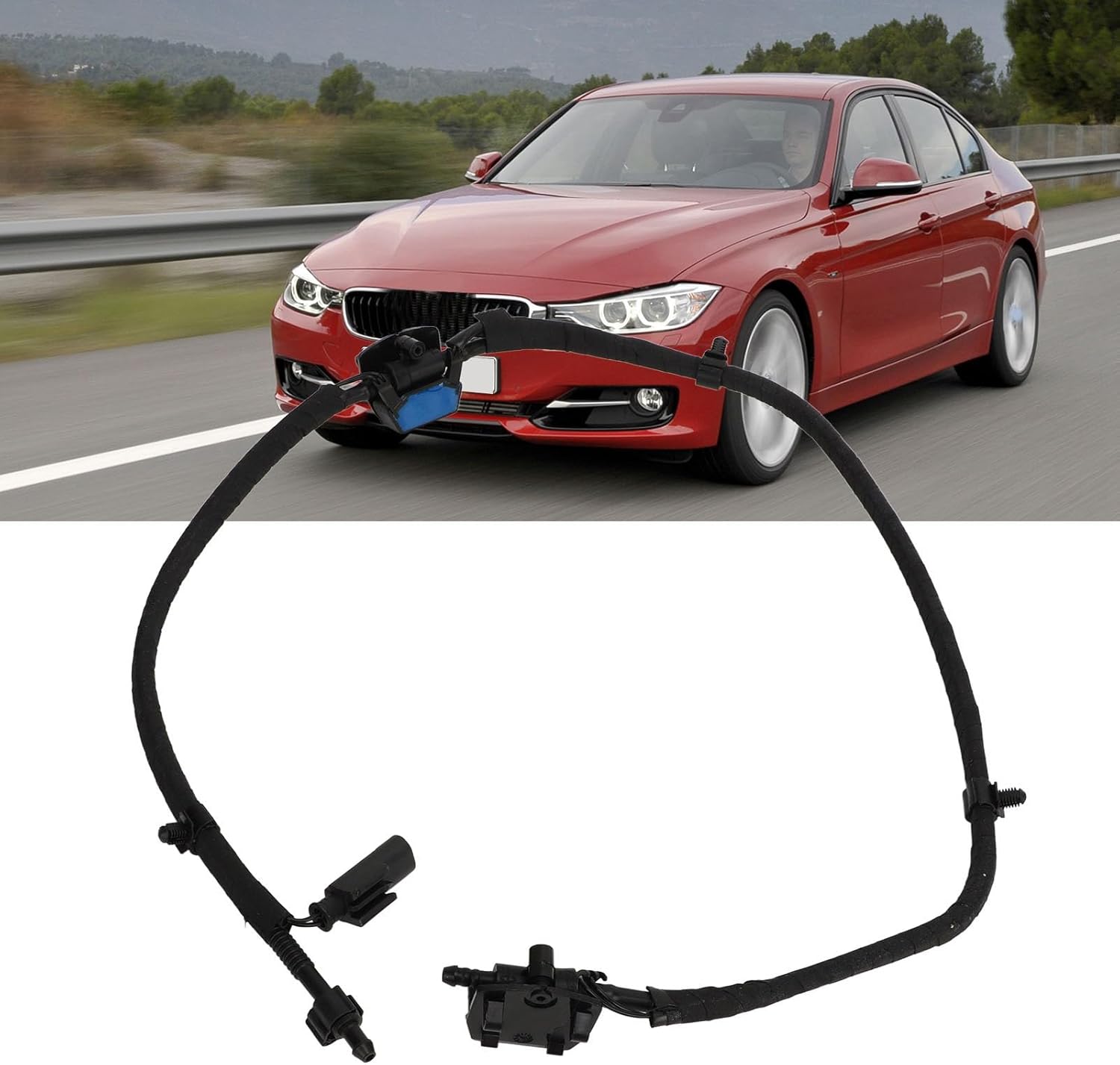 Washer Nozzles Kit, Washer Sprayer 61667276500 Wiper Nozzles Spray Jet for 3 Series F30 F31 F35 M3 F80