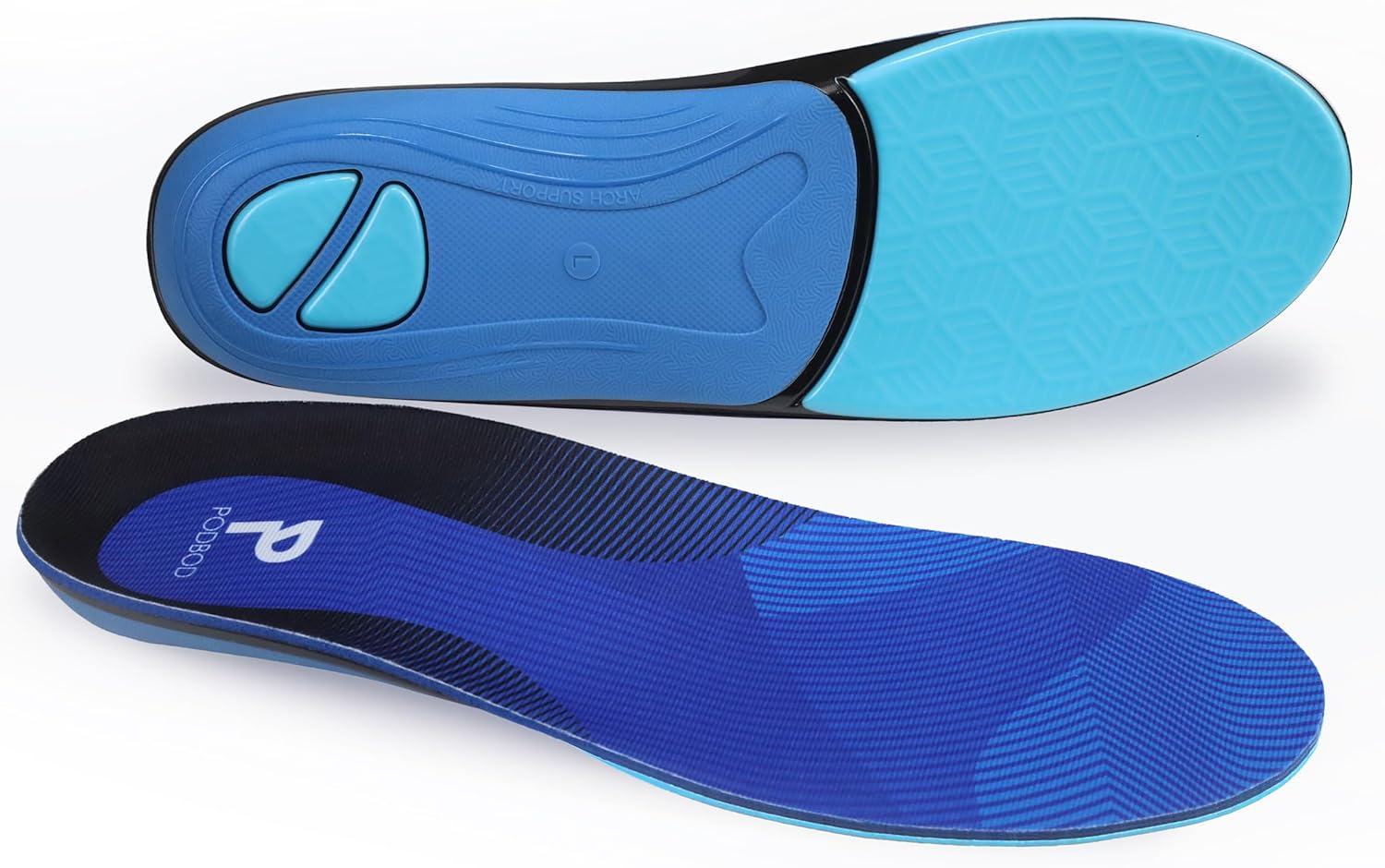 Podiatrist Designed Insoles, Treats Plantar Fasciitis and Foot Pain (Low Arch - Blue, Mens Size 7-7.5, Womens Size 8.5-9) - Image 6