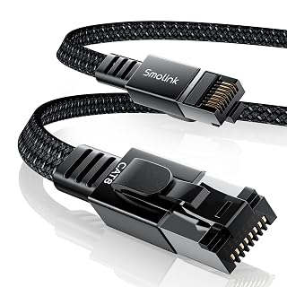 Smolink Cat 8 Ethernet Cable, 50ft 40Gbps 2000MHz RJ45 LAN Cable