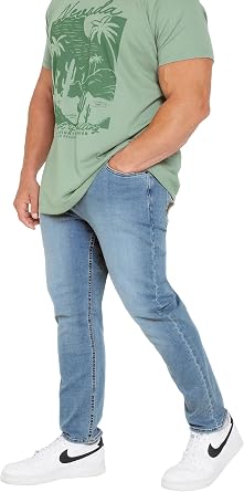 BadRhino Big & Tall Mens Stretch Jeans Light Blue