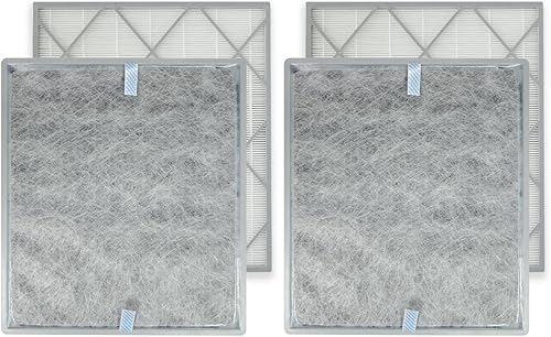 PUREBURG HE4FKPET - Filtro de repuesto compatible con purificadores de aire Shark HE401 y HE402 HE405, paquete de 2 filtros de carbón activado HEPA