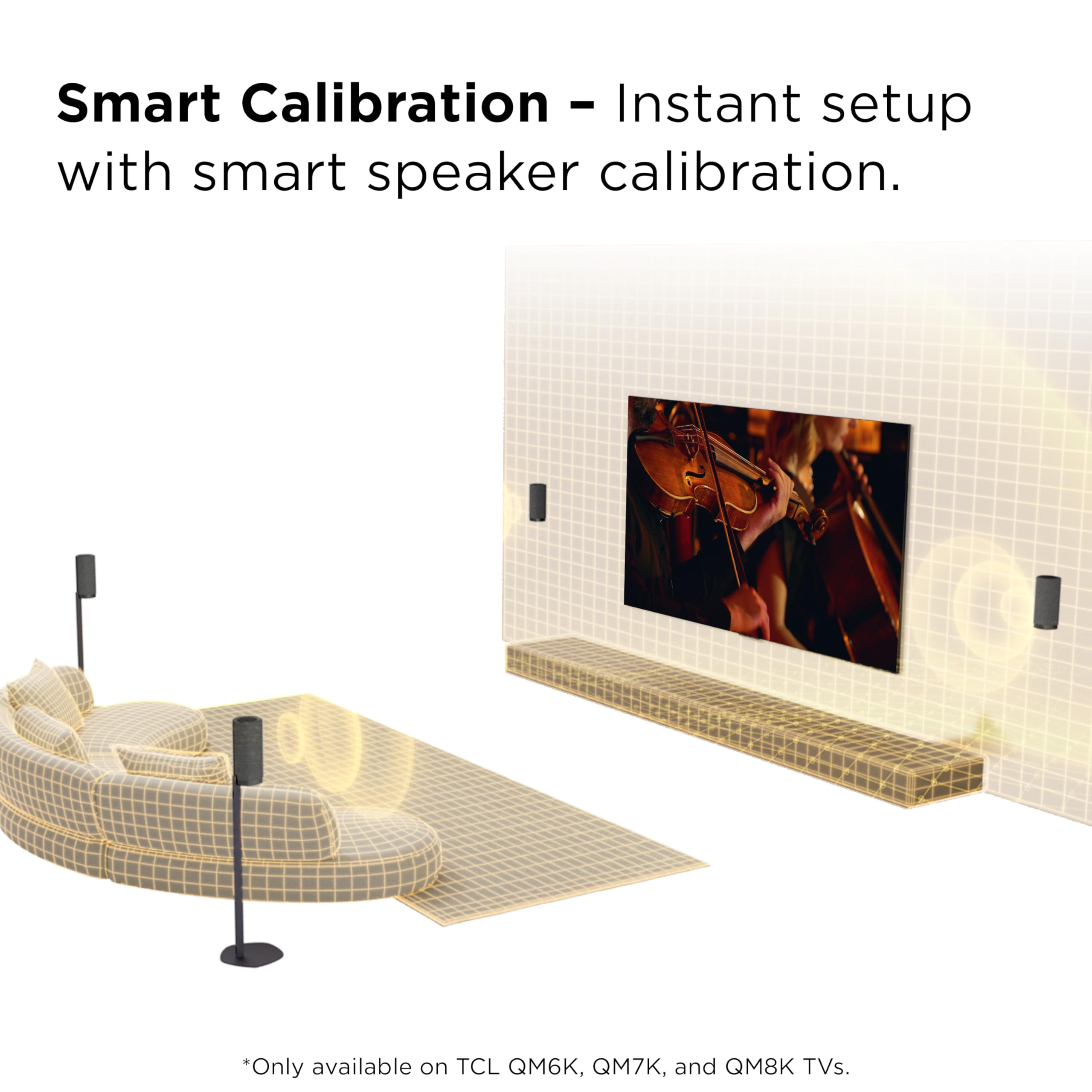 TCL Z100 Wireless Home Theater Speaker with Dolby Atmos FlexConnect Technology with Bluetooth Music Streaming 170W Output Power Smart Calibration Pack of 2 product thumbnail 7