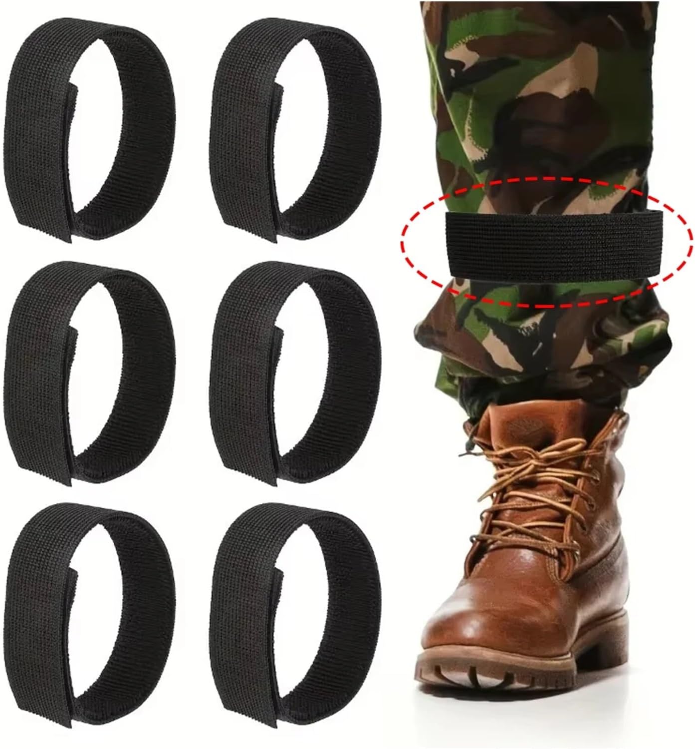 24 Pack Adjustable Elastic Ankle Straps for Outdoor Activities - Perfect for Hiking, Biking, Fishing, Running and Hunting