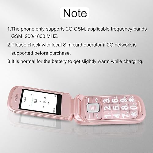Miniatura 9 de 2G GSM Flip Phone para personas mayores, pantalla principal de 2.8 pulgadas y pantalla externa de 1.77 pulgadas, teléfono celular con doble SIM