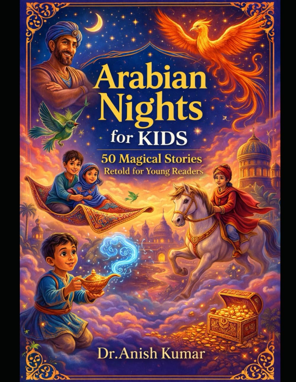 Arabian Nights for Kids: 50 Magical Stories Retold for Young Readers      Paperback – Large Print, January 29, 2026