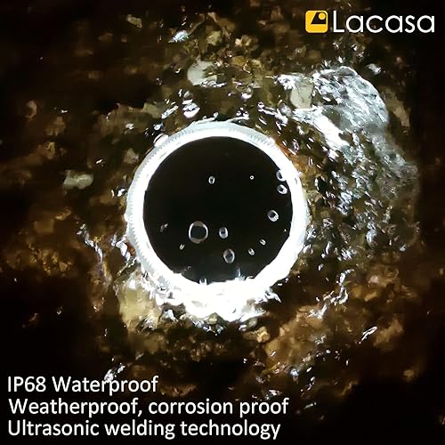 Miniatura 5 de Lacasa Luces solares de cubierta, paquete de 4 luces solares de 30 lm, luces LED de muelle, luz blanca natural de 4000 K, luz para toda la noche,