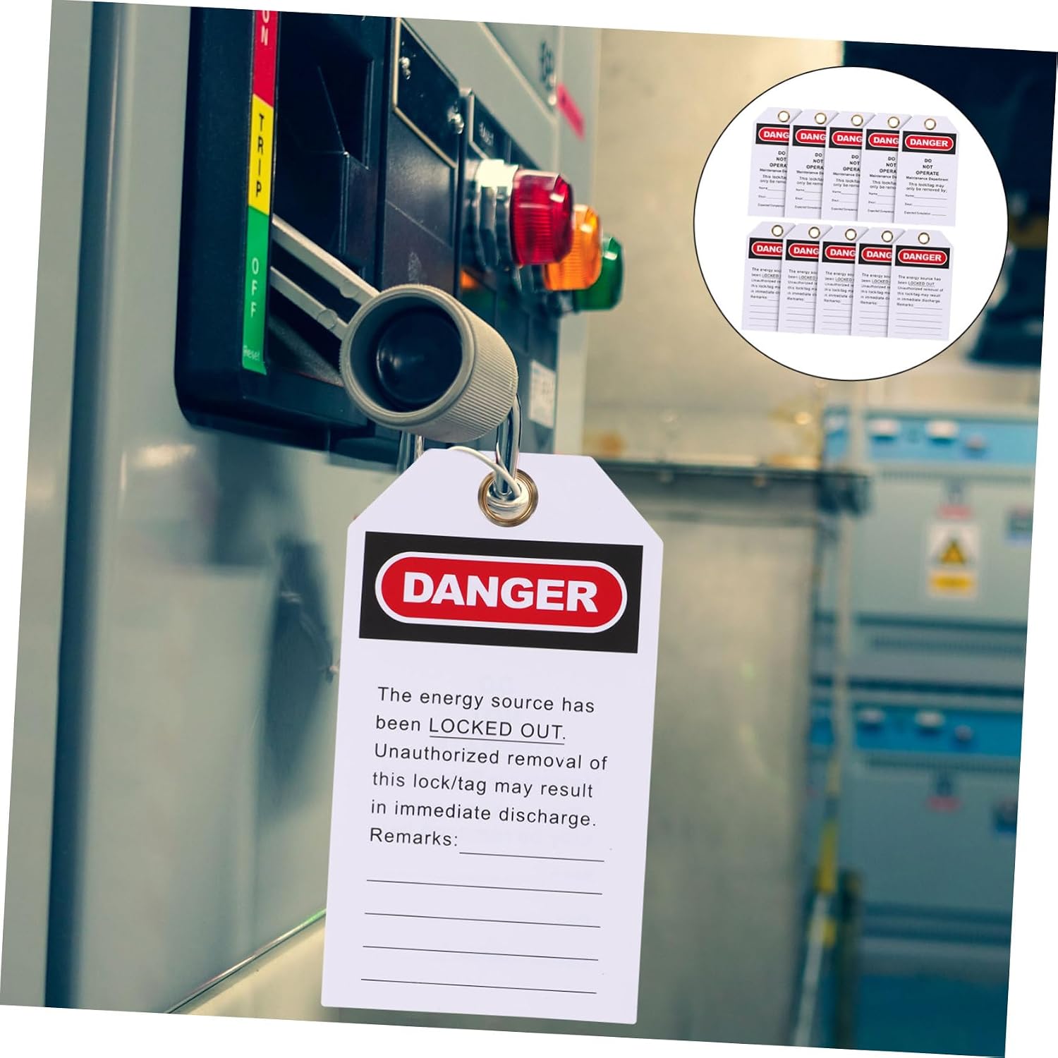 Alipis 10pcs Do Not Operate Tags Industrial Safety Warning Labels for Equipment Hanging Tags for Factory Use Standards
