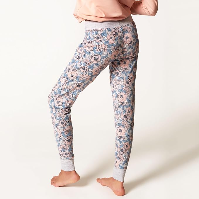 Skiny Night In Mix & Match – Bas De Pyjama Femme Coton Doux, Pantalon Long Pyjama Élégant Avec Cordon