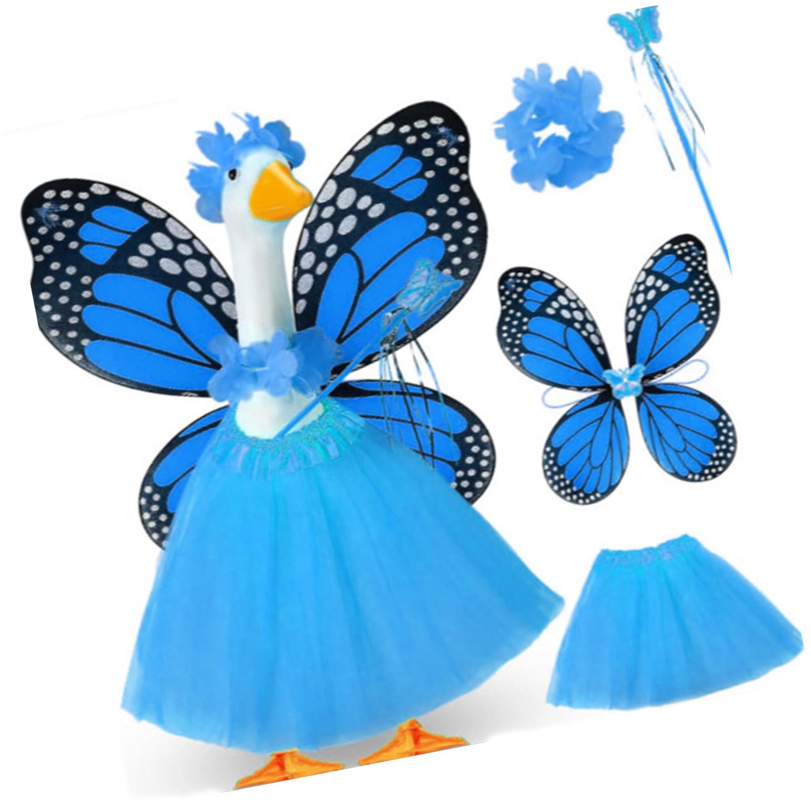 Hsioluted Butterfly Themed Geese Attire for Entryway Porch Geese Outfit for Kids Birthday and Holiday Decoration Fantasy Hallway Decoration