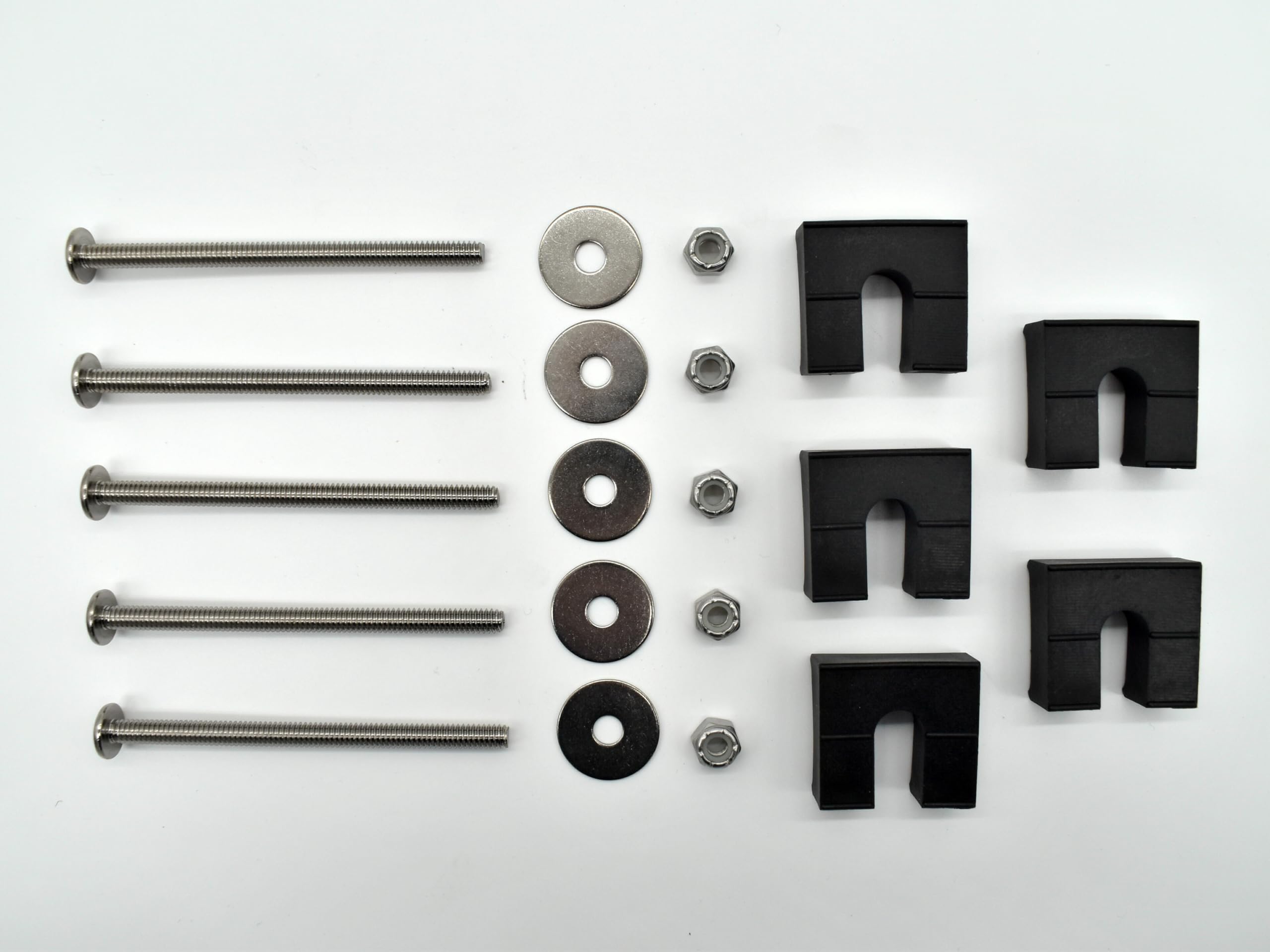 RestorePontoon Pontoon Fence Riser and Bolt Kit (Black 1/2" Risers, 4" Bolts)