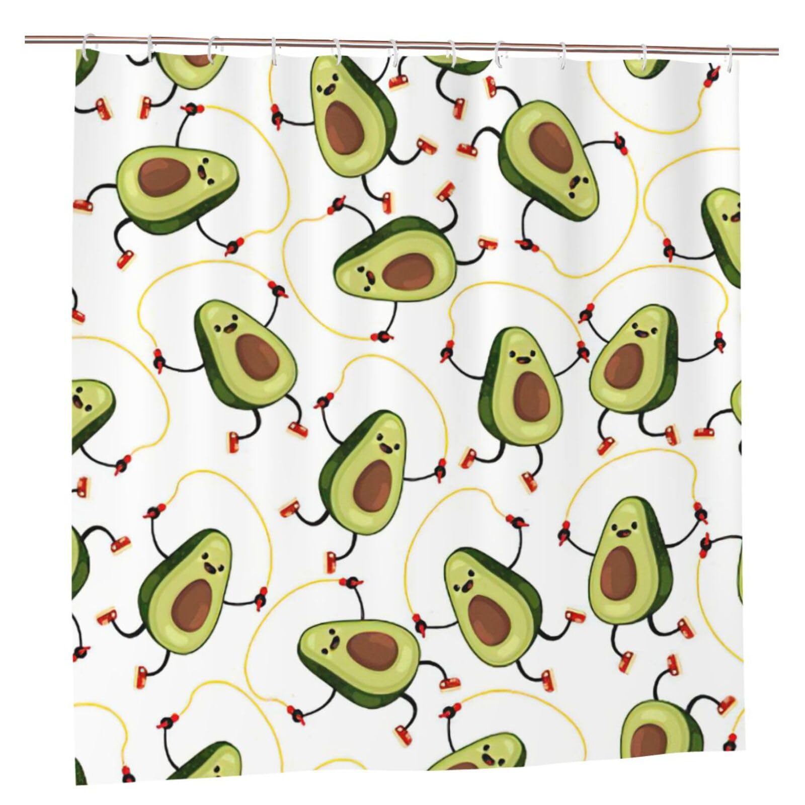 Rideau de douche amusant avocats pour égayer votre salle de bain 183x183