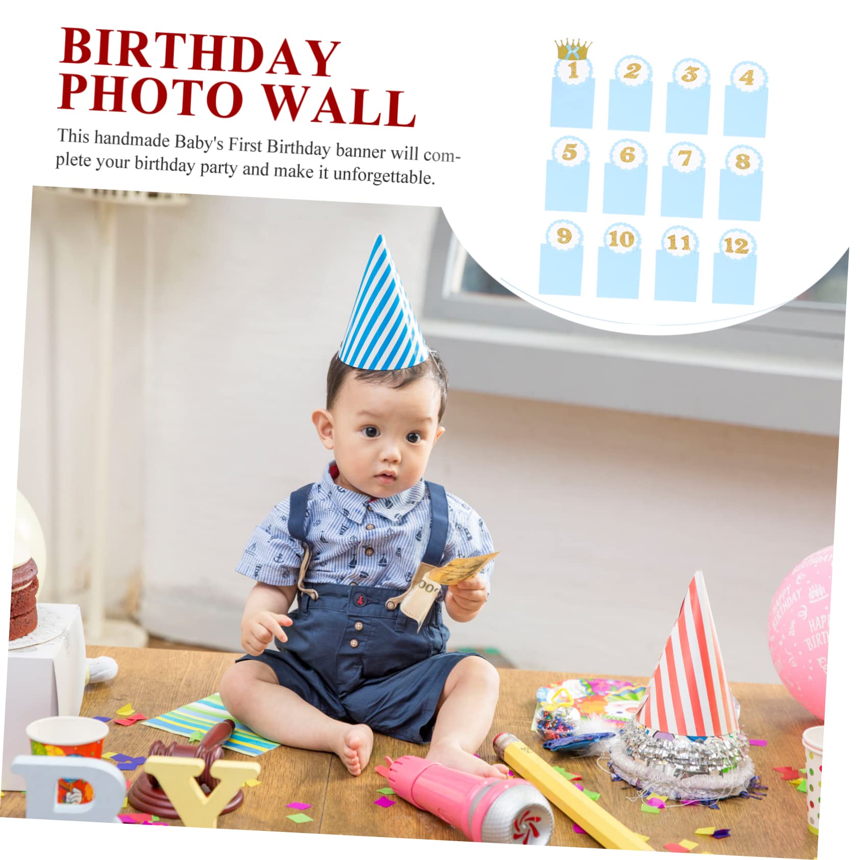 TOYANDONA 3 Set Di Banner Fotografici Unici Per Il Primo Compleanno Decorazioni Per Il Compleanno Da Appendere Alla Parete Riutilizzabili