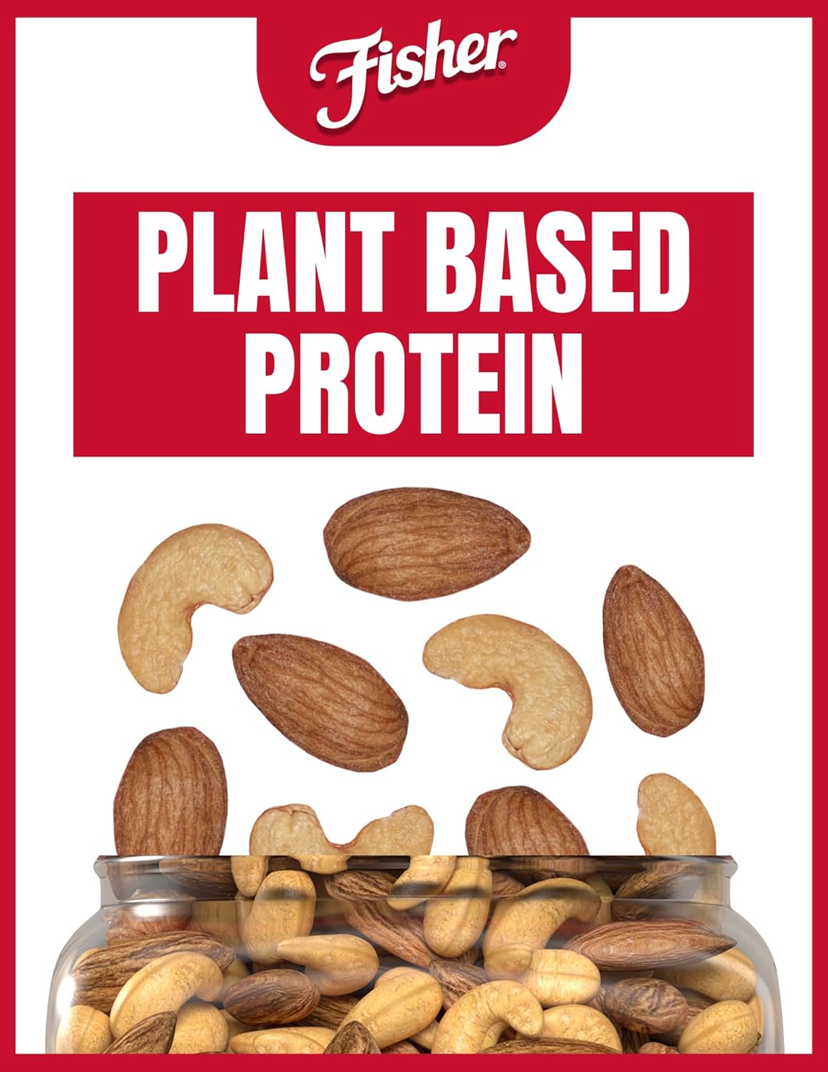 Fisher Oven Roasted Never Fried Almond & Cashew Blend, 24 Ounces (Pack of 1), Healthy Snacks for Adults, No Added Oil, Artificial Ingredients or Preservatives, Trail Mix, Gluten Free