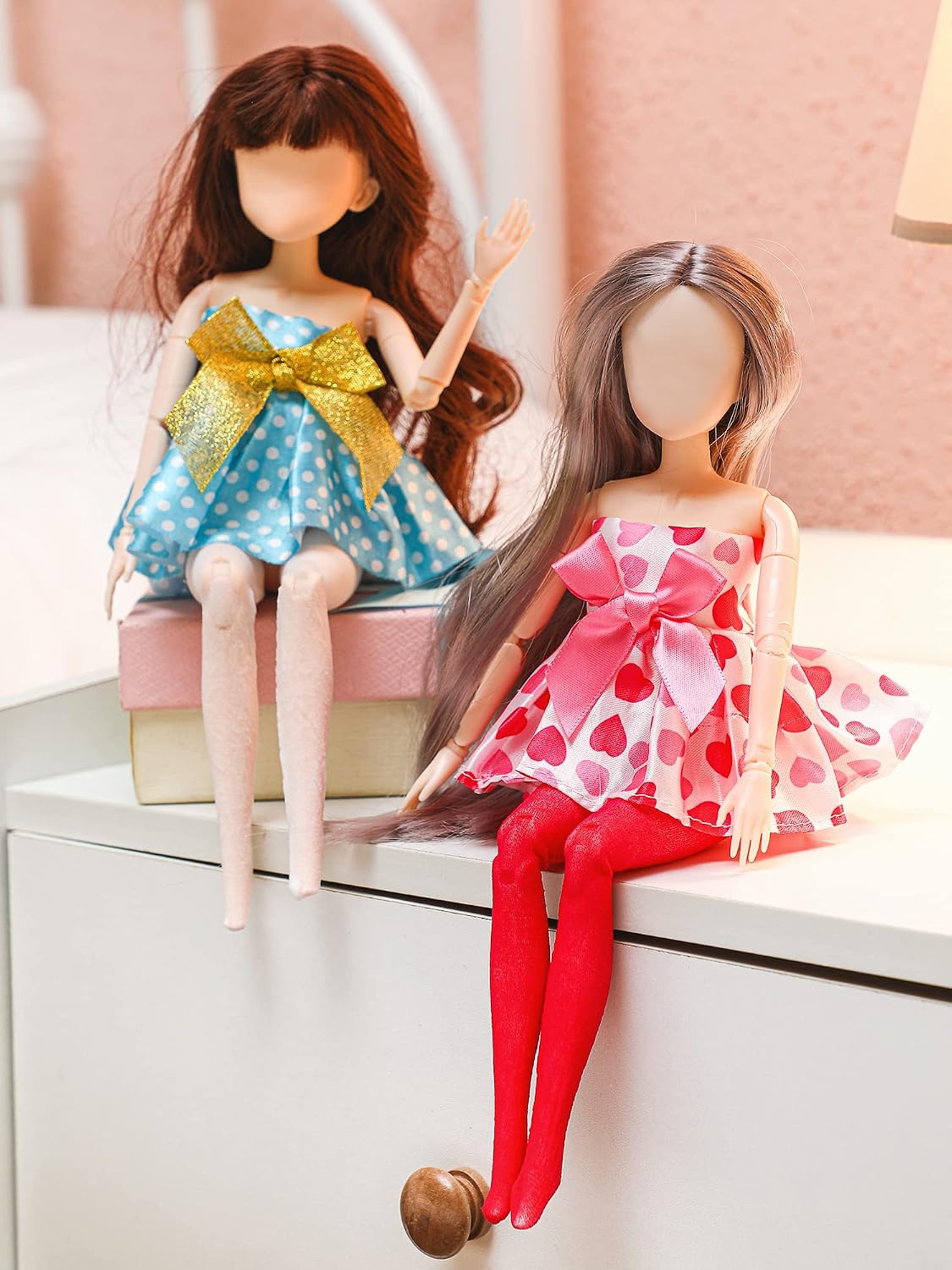 Sotiff 10 Pairs Doll Lace Stockings for Doll Clothes DIY,Delicate Style image 2