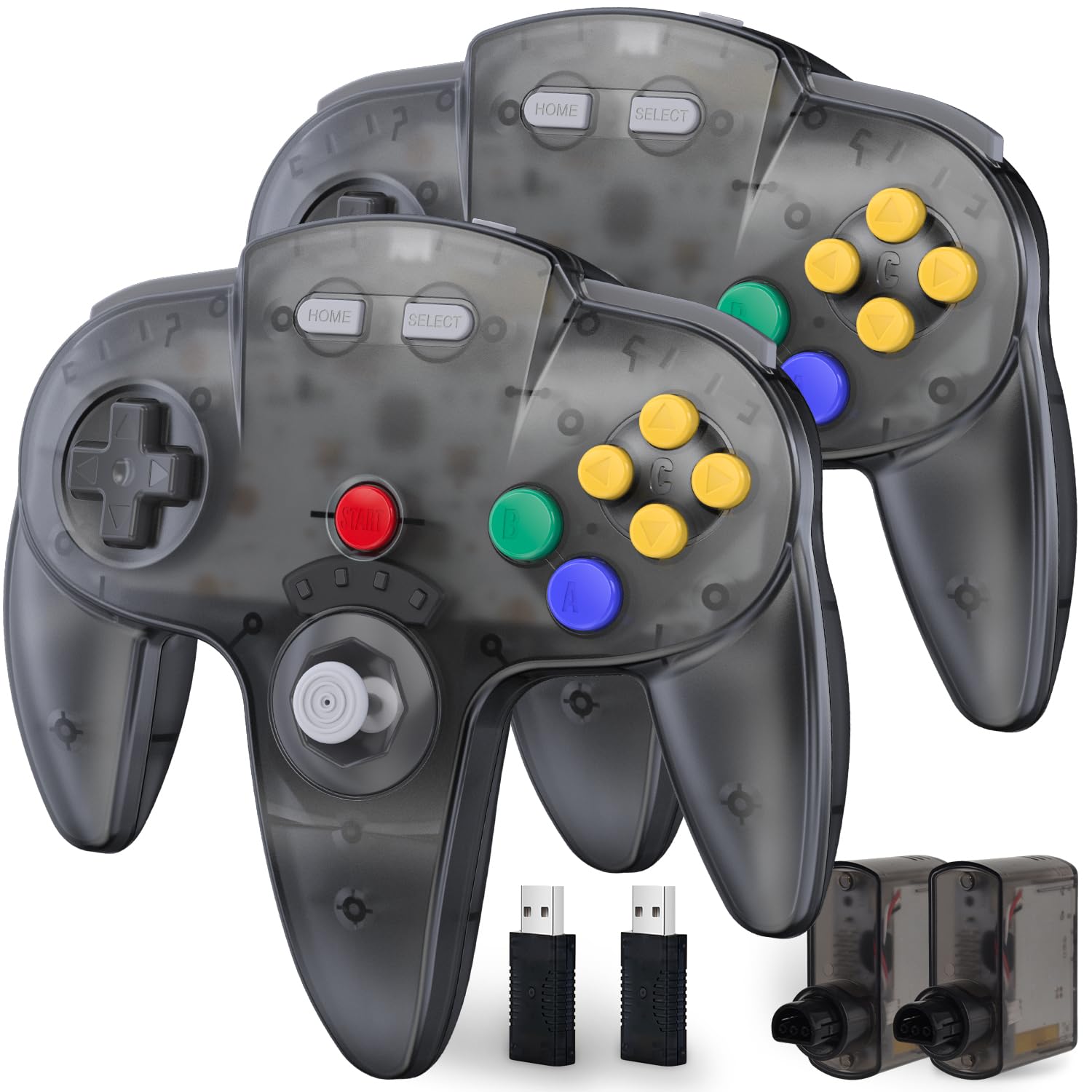 KIWITATA 2x N64 Wireless Controller for Switch Online Games/N64 System/PC