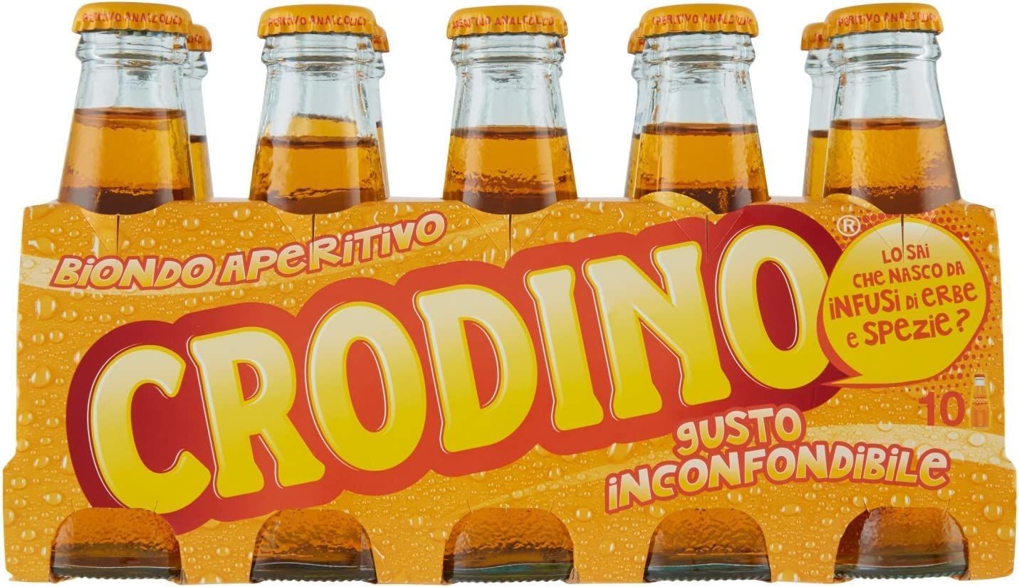 San pellegrino Crodino Lot de 40 apéritif sans alcool amer d'Italie + polpa italien gourmet 400 g