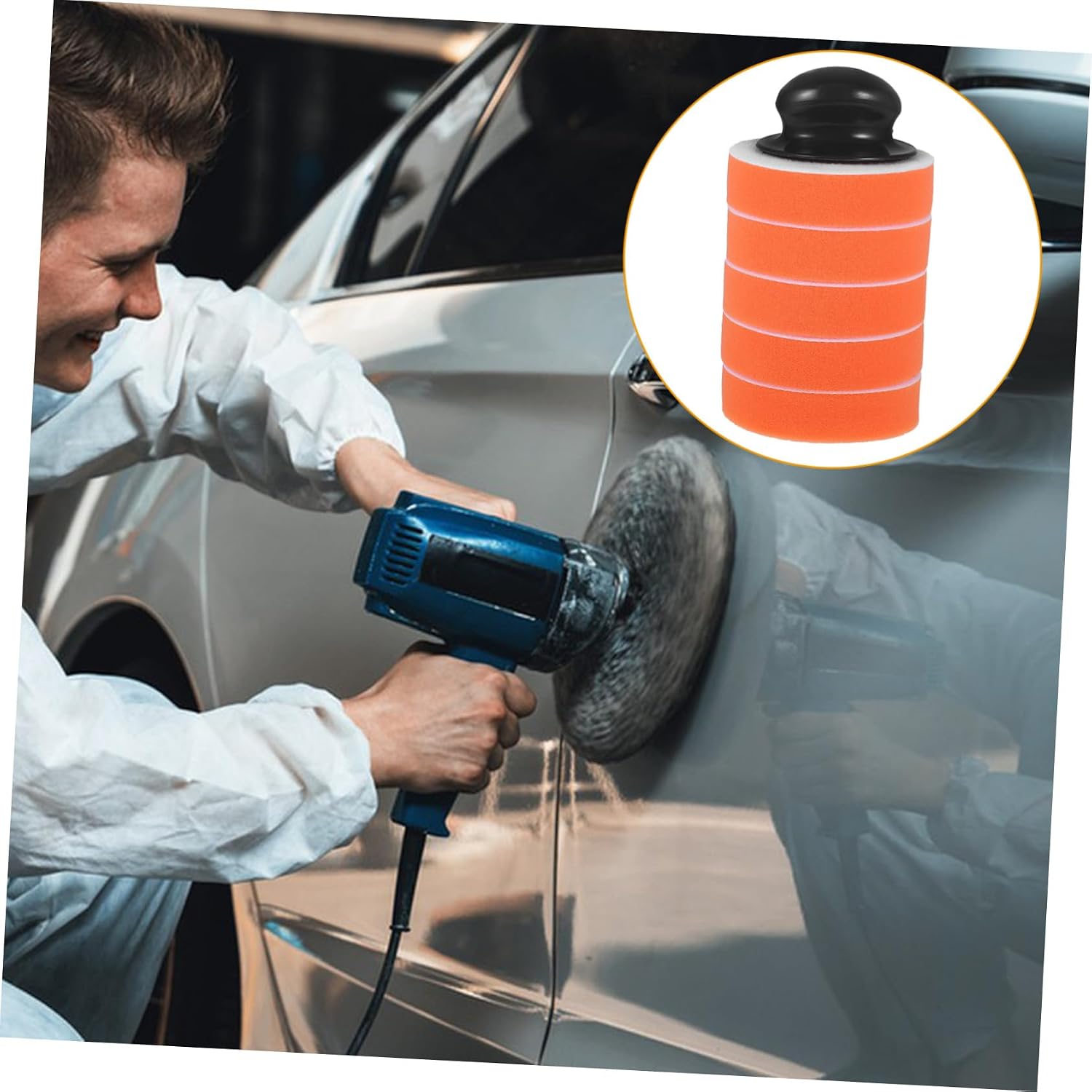 Manual Polishing Sponge Wax Applicator Pads for Car Auto Buffing Pads Ergonomic Handle