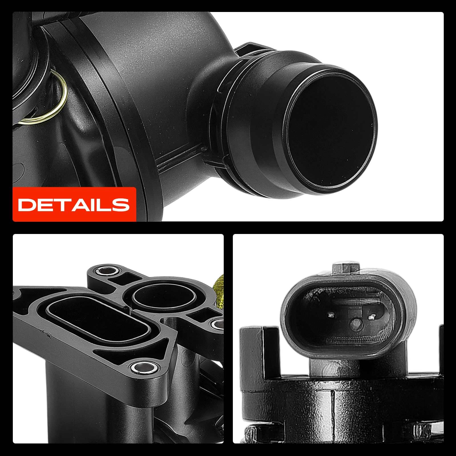 Frankberg Termostato del liquido di raffreddamento 460436 LR105975 | Compatibile con: Discovery Sport L550, Discovery Sport Van L550, R.a.n.g.e R.o.v.e.r Evoque Cabriolet L538