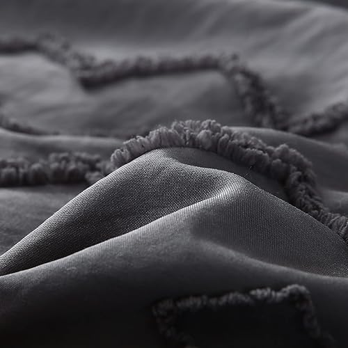 Miniatura 6 de Juego de edredón bohemio con patrón geométrico desgastado chic de 3 piezas, 1 edredón y 2 fundas de almohada, edredón ligero de microfibra