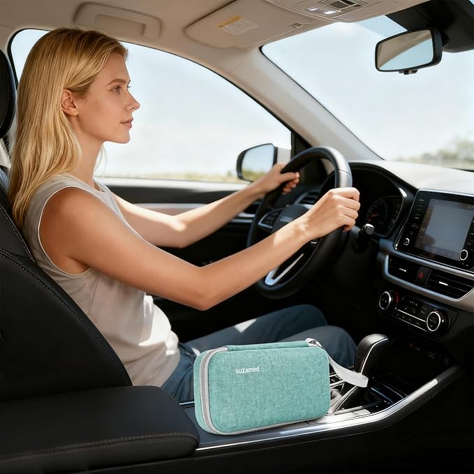 Insulin Cooler Travel Case,EVA Insulation Travel Medicine Kit with 2 Ice Packs for Diabetes Care,Insulin Pen and Other Diabetic Supplies (Grey)