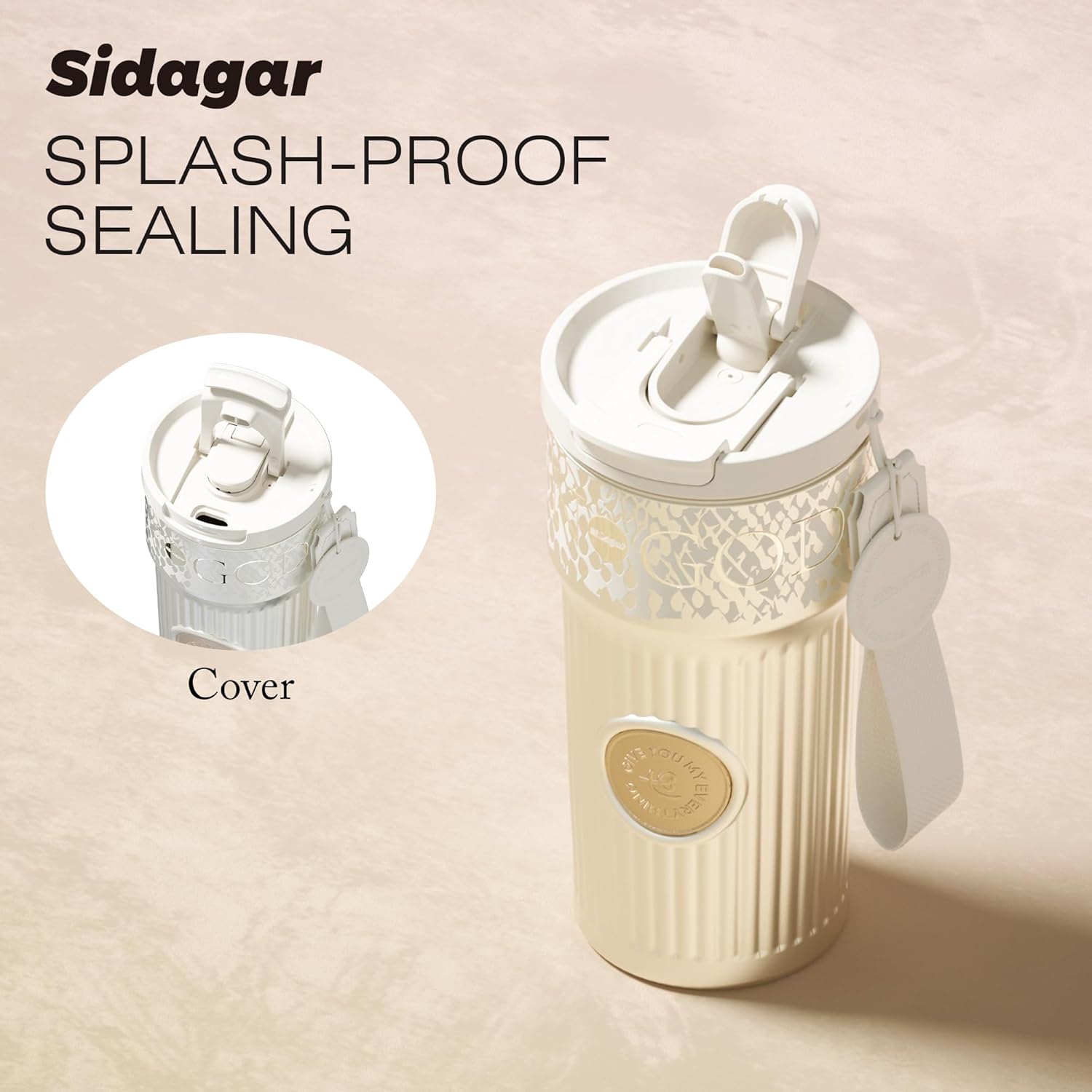 20 oz Tumbler, Stainless Steel Vacuum Insulated Coffee Travel Mug, Leak Proof Reusable BPA-Free Cup, Barre Workout Brunch Date Studio, Special Present for Her - Silver-White - Image 4